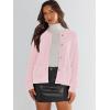 imageANRABESS Womens Tweed Knit Cardigan Sweater Casual Long Sleeve Cropped Button Down Lady Jackets 2025 Spring Fashion OutwearPink