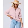 imageANRABESS Womens Tweed Knit Cardigan Sweater Casual Long Sleeve Cropped Button Down Lady Jackets 2025 Spring Fashion OutwearPink