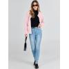 imageANRABESS Womens Tweed Knit Cardigan Sweater Casual Long Sleeve Cropped Button Down Lady Jackets 2025 Spring Fashion OutwearPink