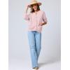imageANRABESS Womens Tweed Knit Cardigan Sweater Casual Long Sleeve Cropped Button Down Lady Jackets 2025 Spring Fashion OutwearPink