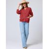 imageANRABESS Womens Tweed Knit Cardigan Sweater Casual Long Sleeve Cropped Button Down Lady Jackets 2025 Spring Fashion OutwearRed
