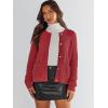 imageANRABESS Womens Tweed Knit Cardigan Sweater Casual Long Sleeve Cropped Button Down Lady Jackets 2025 Spring Fashion OutwearRed