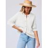 imageANRABESS Womens Tweed Knit Cardigan Sweater Casual Long Sleeve Cropped Button Down Lady Jackets 2025 Spring Fashion OutwearWhite