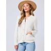 imageANRABESS Womens Tweed Knit Cardigan Sweater Casual Long Sleeve Cropped Button Down Lady Jackets 2025 Spring Fashion OutwearWhite
