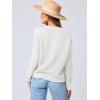 imageANRABESS Womens Tweed Knit Cardigan Sweater Casual Long Sleeve Cropped Button Down Lady Jackets 2025 Spring Fashion OutwearWhite