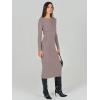 imageANRABESS Women Long Sleeve Crewneck Sweater Dress Ribbed Knit Stretch Slim Fit Bodycon Midi Dresses Fall Fashion OutfitsAlmond