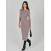 imageANRABESS Women Long Sleeve Crewneck Sweater Dress Ribbed Knit Stretch Slim Fit Bodycon Midi Dresses Fall Fashion OutfitsAlmond