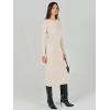 imageANRABESS Women Long Sleeve Crewneck Sweater Dress Ribbed Knit Stretch Slim Fit Bodycon Midi Dresses Fall Fashion OutfitsBeige