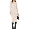 imageANRABESS Women Long Sleeve Crewneck Sweater Dress Ribbed Knit Stretch Slim Fit Bodycon Midi Dresses Fall Fashion OutfitsBeige