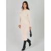 imageANRABESS Women Long Sleeve Crewneck Sweater Dress Ribbed Knit Stretch Slim Fit Bodycon Midi Dresses Fall Fashion OutfitsBeige