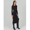 imageANRABESS Women Long Sleeve Crewneck Sweater Dress Ribbed Knit Stretch Slim Fit Bodycon Midi Dresses Fall Fashion OutfitsBlack