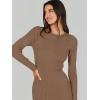 imageANRABESS Women Long Sleeve Crewneck Sweater Dress Ribbed Knit Stretch Slim Fit Bodycon Midi Dresses Fall Fashion OutfitsBrown