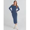 imageANRABESS Women Long Sleeve Crewneck Sweater Dress Ribbed Knit Stretch Slim Fit Bodycon Midi Dresses Fall Fashion OutfitsDusty Blue