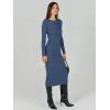 imageANRABESS Women Long Sleeve Crewneck Sweater Dress Ribbed Knit Stretch Slim Fit Bodycon Midi Dresses Fall Fashion OutfitsDusty Blue