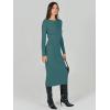 imageANRABESS Women Long Sleeve Crewneck Sweater Dress Ribbed Knit Stretch Slim Fit Bodycon Midi Dresses Fall Fashion OutfitsGreen Blue