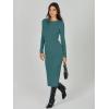 imageANRABESS Women Long Sleeve Crewneck Sweater Dress Ribbed Knit Stretch Slim Fit Bodycon Midi Dresses Fall Fashion OutfitsGreen Blue