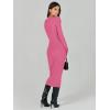 imageANRABESS Women Long Sleeve Crewneck Sweater Dress Ribbed Knit Stretch Slim Fit Bodycon Midi Dresses Fall Fashion OutfitsHot Pink