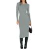 imageANRABESS Women Long Sleeve Crewneck Sweater Dress Ribbed Knit Stretch Slim Fit Bodycon Midi Dresses Fall Fashion OutfitsLight Gray