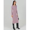 imageANRABESS Women Long Sleeve Crewneck Sweater Dress Ribbed Knit Stretch Slim Fit Bodycon Midi Dresses Fall Fashion OutfitsLight Purple