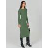 imageANRABESS Women Long Sleeve Crewneck Sweater Dress Ribbed Knit Stretch Slim Fit Bodycon Midi Dresses Fall Fashion OutfitsOlive