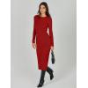 imageANRABESS Women Long Sleeve Crewneck Sweater Dress Ribbed Knit Stretch Slim Fit Bodycon Midi Dresses Fall Fashion OutfitsRed