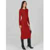 imageANRABESS Women Long Sleeve Crewneck Sweater Dress Ribbed Knit Stretch Slim Fit Bodycon Midi Dresses Fall Fashion OutfitsRed