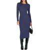 imageANRABESS Women Long Sleeve Crewneck Sweater Dress Ribbed Knit Stretch Slim Fit Bodycon Midi Dresses Fall Fashion OutfitsRoyal Blue