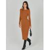 imageANRABESS Women Long Sleeve Crewneck Sweater Dress Ribbed Knit Stretch Slim Fit Bodycon Midi Dresses Fall Fashion OutfitsRust