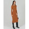 imageANRABESS Women Long Sleeve Crewneck Sweater Dress Ribbed Knit Stretch Slim Fit Bodycon Midi Dresses Fall Fashion OutfitsRust