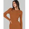 imageANRABESS Women Long Sleeve Crewneck Sweater Dress Ribbed Knit Stretch Slim Fit Bodycon Midi Dresses Fall Fashion OutfitsRust