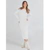 imageANRABESS Women Long Sleeve Crewneck Sweater Dress Ribbed Knit Stretch Slim Fit Bodycon Midi Dresses Fall Fashion OutfitsWhite