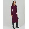 imageANRABESS Women Long Sleeve Crewneck Sweater Dress Ribbed Knit Stretch Slim Fit Bodycon Midi Dresses Fall Fashion OutfitsWine Red