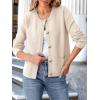 imageANRABESS Women Striped Cardigan Sweaters Button Down Cropped Knit Lady Jackets Coat 2025 Fall Outfits Spring Trendy ClothesApricot