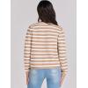 imageANRABESS Women Striped Cardigan Sweaters Button Down Cropped Knit Lady Jackets Coat 2025 Fall Outfits Spring Trendy ClothesApricot White Stripe