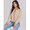 imageANRABESS Women Striped Cardigan Sweaters Button Down Cropped Knit Lady Jackets Coat 2025 Fall Outfits Spring Trendy ClothesApricot White Stripe