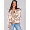 imageANRABESS Women Striped Cardigan Sweaters Button Down Cropped Knit Lady Jackets Coat 2025 Fall Outfits Spring Trendy ClothesApricot White Stripe