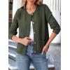 imageANRABESS Women Striped Cardigan Sweaters Button Down Cropped Knit Lady Jackets Coat 2025 Fall Outfits Spring Trendy ClothesArmy Green