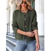 imageANRABESS Women Striped Cardigan Sweaters Button Down Cropped Knit Lady Jackets Coat 2025 Fall Outfits Spring Trendy ClothesArmy Green