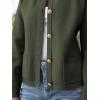 imageANRABESS Women Striped Cardigan Sweaters Button Down Cropped Knit Lady Jackets Coat 2025 Fall Outfits Spring Trendy ClothesArmy Green