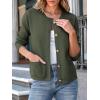 imageANRABESS Women Striped Cardigan Sweaters Button Down Cropped Knit Lady Jackets Coat 2025 Fall Outfits Spring Trendy ClothesArmy Green