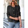 imageANRABESS Women Striped Cardigan Sweaters Button Down Cropped Knit Lady Jackets Coat 2025 Fall Outfits Spring Trendy ClothesBlack