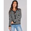 imageANRABESS Women Striped Cardigan Sweaters Button Down Cropped Knit Lady Jackets Coat 2025 Fall Outfits Spring Trendy ClothesBlack White Stripe