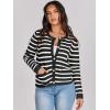 imageANRABESS Women Striped Cardigan Sweaters Button Down Cropped Knit Lady Jackets Coat 2025 Fall Outfits Spring Trendy ClothesBlack White Stripe