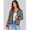 imageANRABESS Women Striped Cardigan Sweaters Button Down Cropped Knit Lady Jackets Coat 2025 Fall Outfits Spring Trendy ClothesBlack White Stripe