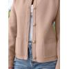 imageANRABESS Women Striped Cardigan Sweaters Button Down Cropped Knit Lady Jackets Coat 2025 Fall Outfits Spring Trendy ClothesKhaki