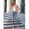 imageANRABESS Women Striped Cardigan Sweaters Button Down Cropped Knit Lady Jackets Coat 2025 Fall Outfits Spring Trendy ClothesKhaki