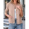 imageANRABESS Women Striped Cardigan Sweaters Button Down Cropped Knit Lady Jackets Coat 2025 Fall Outfits Spring Trendy ClothesKhaki