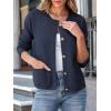 imageANRABESS Women Striped Cardigan Sweaters Button Down Cropped Knit Lady Jackets Coat 2025 Fall Outfits Spring Trendy ClothesNavy Blue