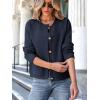 imageANRABESS Women Striped Cardigan Sweaters Button Down Cropped Knit Lady Jackets Coat 2025 Fall Outfits Spring Trendy ClothesNavy Blue