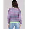 imageANRABESS Women Striped Cardigan Sweaters Button Down Cropped Knit Lady Jackets Coat 2025 Fall Outfits Spring Trendy ClothesPink Green
